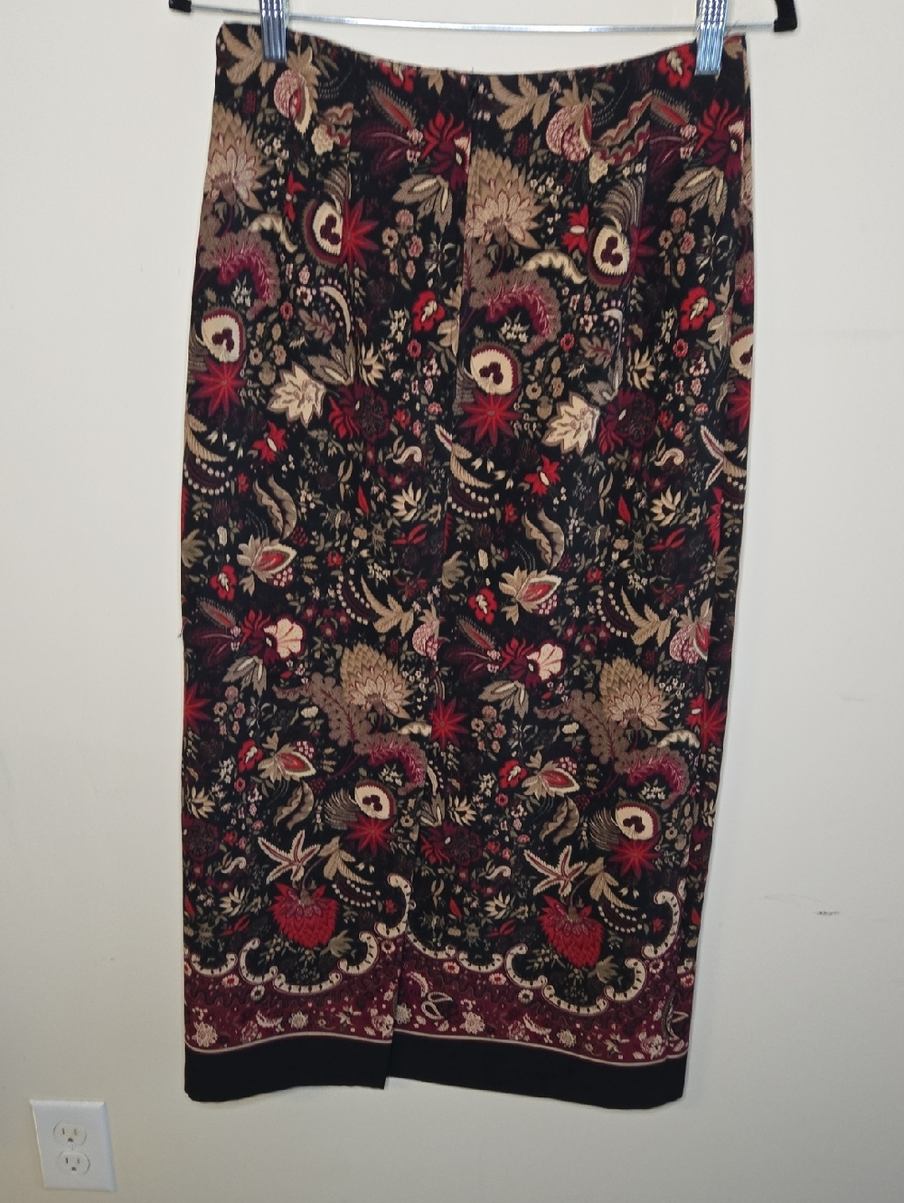 Vintage Briggs Floral Maxi Skirt Dark Academia Boho Tapestry Midi 8 - Picture 3 of 8